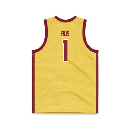 NSU - NCAA Women's Basketball : Reagan Rus - Yellow Basketball Jersey-1