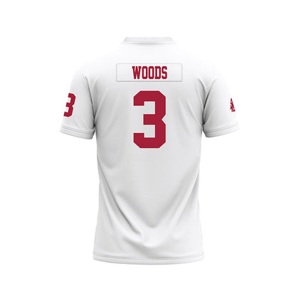 WSU - NCAA Football : Maxwell Woods - White Football Jersey-1