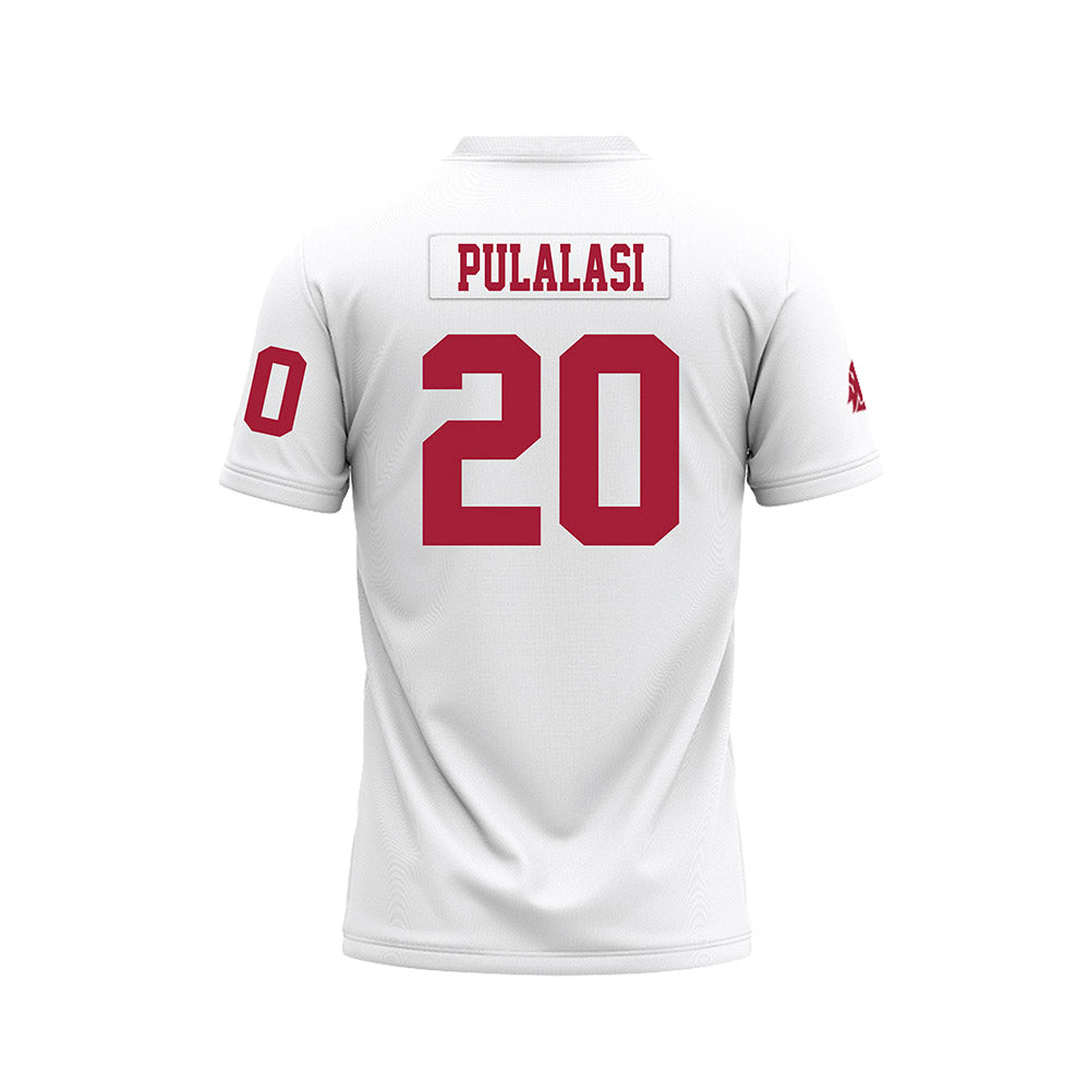WSU - NCAA Football : Leo Pulalasi - White Football Jersey