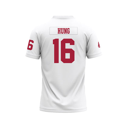 WSU - NCAA Football : Isaiah Hung - White Football Jersey-1