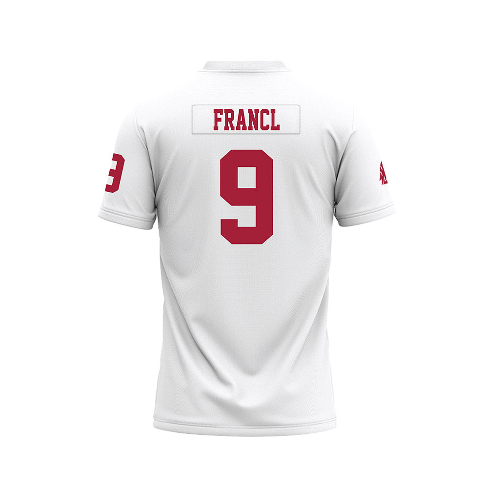 WSU - NCAA Football : Caleb Francl - White Football Jersey-1