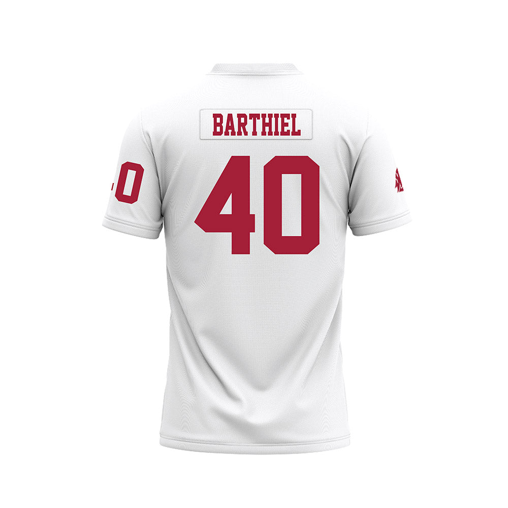 WSU - NCAA Football : Gavin Barthiel - White Football Jersey-1