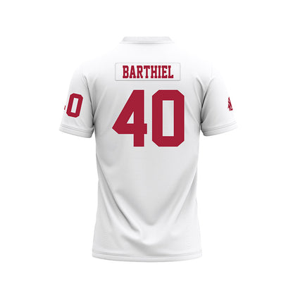 WSU - NCAA Football : Gavin Barthiel - White Football Jersey-1