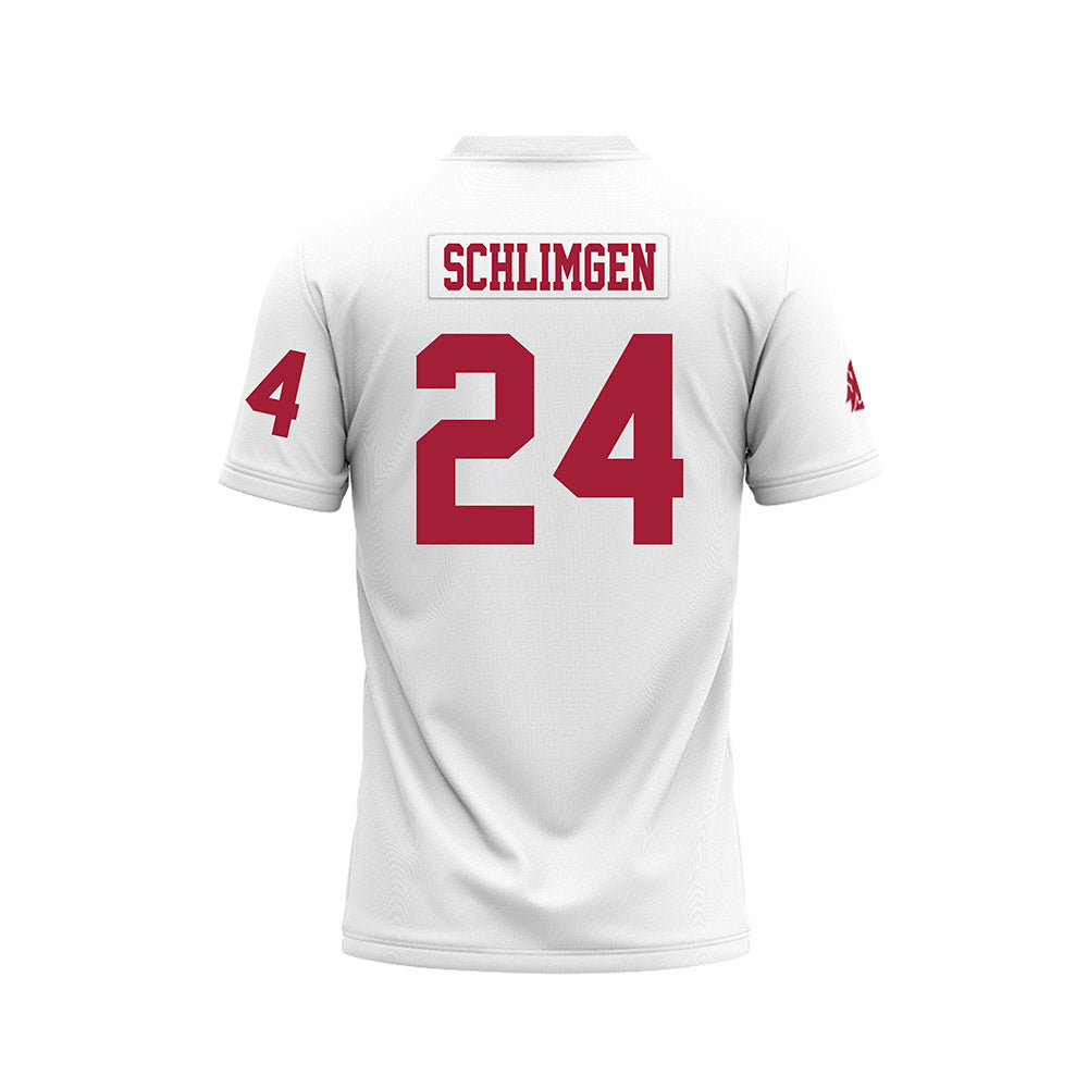 WSU - NCAA Football : Sullivan Schlimgen - White Football Jersey-1