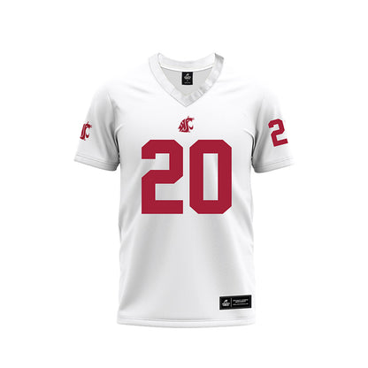 WSU - NCAA Football : Leo Pulalasi - White Football Jersey