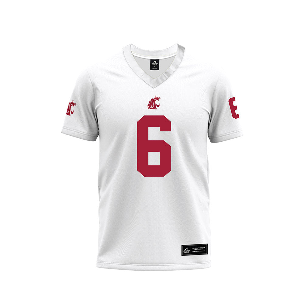 WSU - NCAA Football : Duhron Goodman - White Football Jersey-0