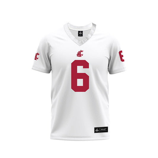 WSU - NCAA Football : Duhron Goodman - White Football Jersey-0