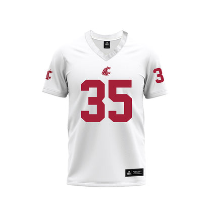 WSU - NCAA Football : Erimus Wright - White Football Jersey-0