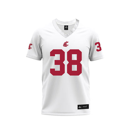 WSU - NCAA Football : Jack Stevens - White Football Jersey-0