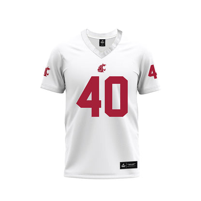 WSU - NCAA Football : Gavin Barthiel - White Football Jersey-0