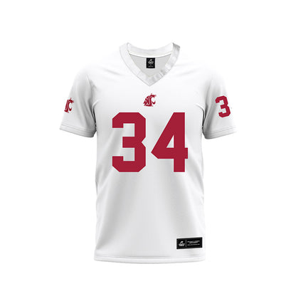 WSU - NCAA Football : Sir Brody Miller - White Football Jersey-0