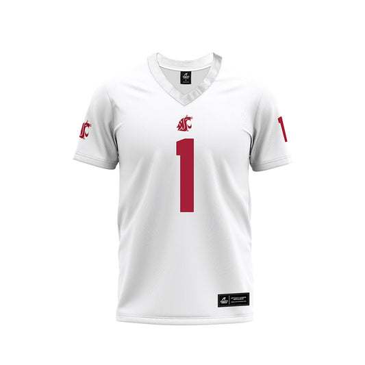 WSU - NCAA Football : Angel Johnson - White Football Jersey-0