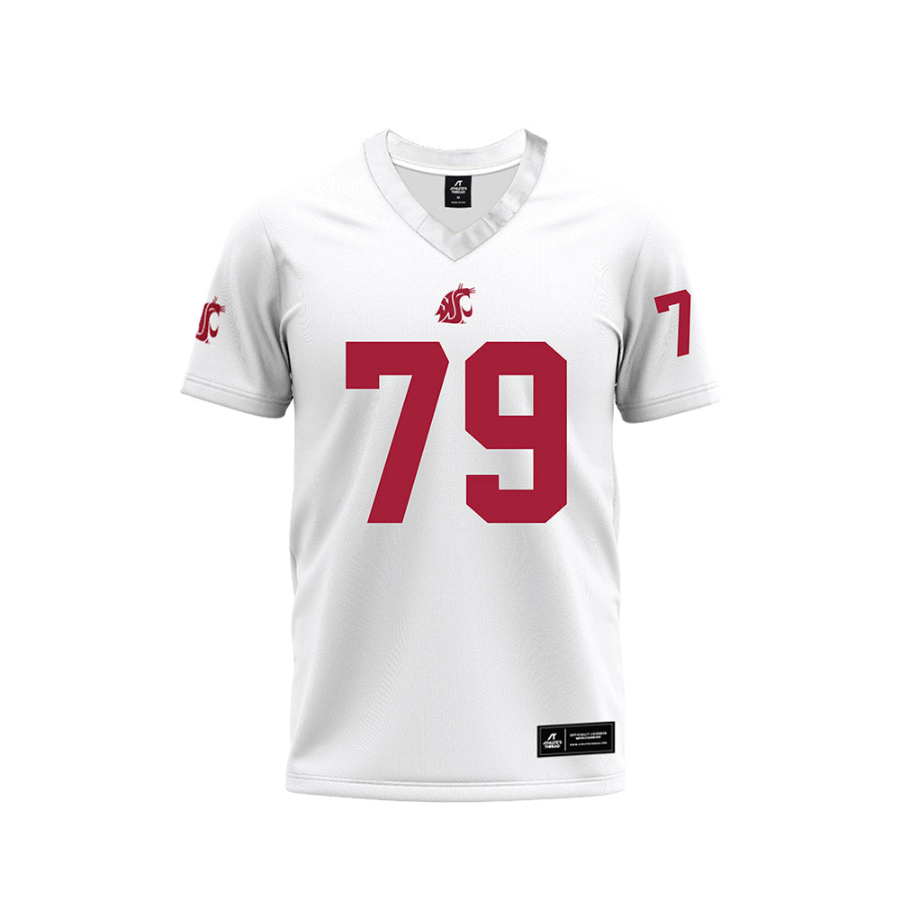 WSU - NCAA Football : Turner Bertrand - White Football Jersey-0