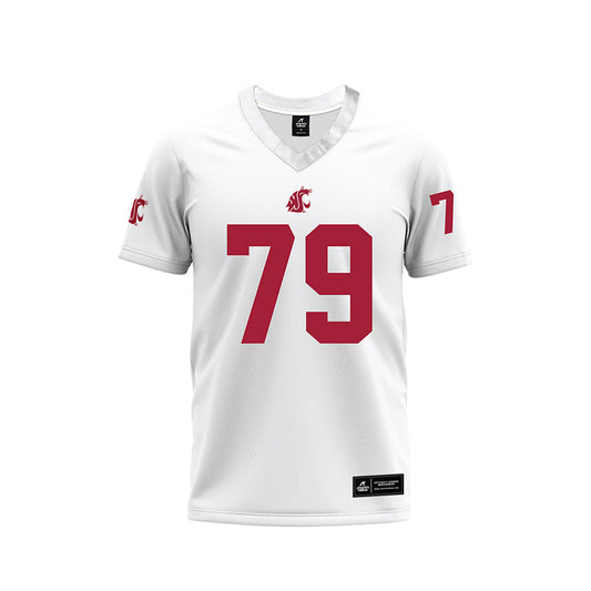 WSU - NCAA Football : Turner Bertrand - White Football Jersey-0