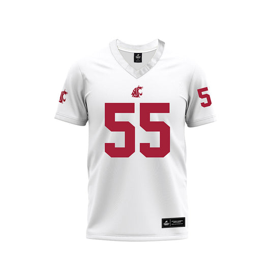 WSU - NCAA Football : Hyrum Moors - White Football Jersey