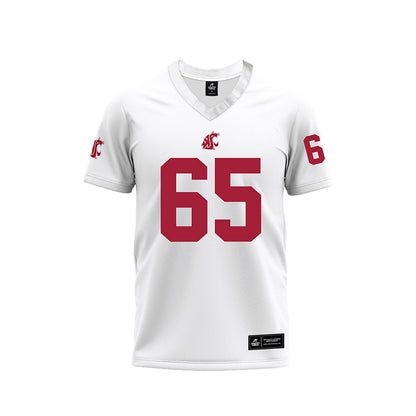 WSU - NCAA Football : Brock Dieu - White Football Jersey-0