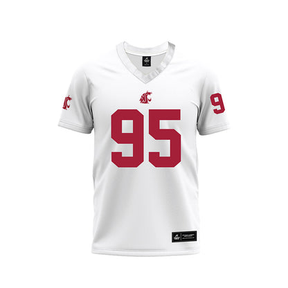 WSU - NCAA Football : Connor Sullivan - White Football Jersey-0