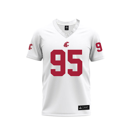 WSU - NCAA Football : Connor Sullivan - White Football Jersey-0