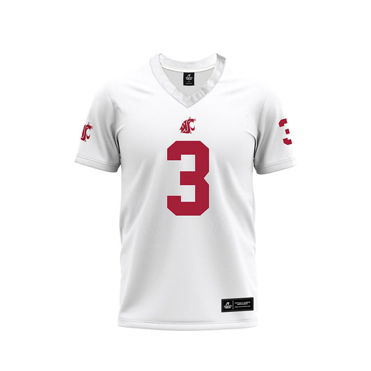 WSU - NCAA Football : Jaylen Thomas - White Football Jersey-0