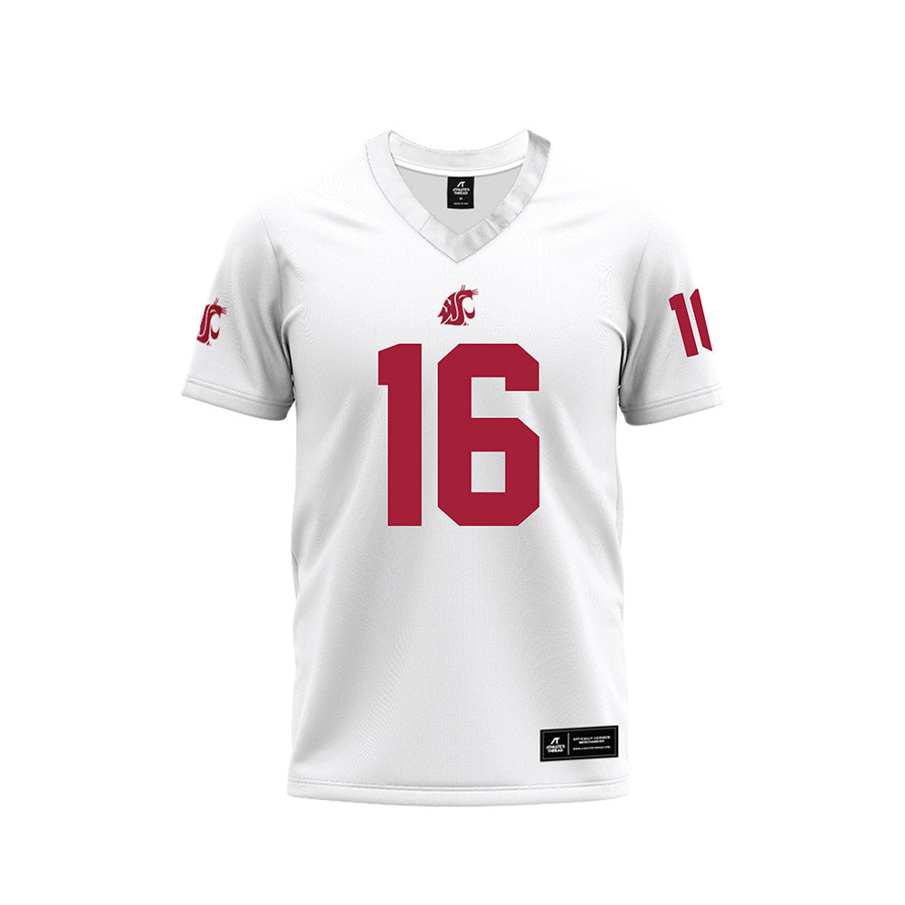 WSU - NCAA Football : Isaiah Hung - White Football Jersey-0