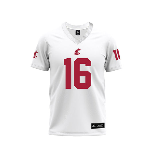 WSU - NCAA Football : Isaiah Hung - White Football Jersey-0