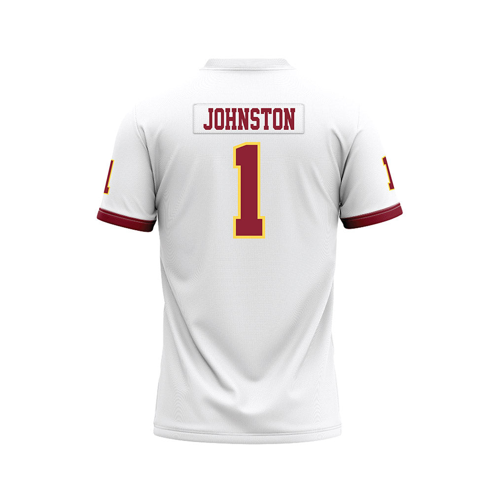 NSU - NCAA Football : Kiyon Johnston - White Premium Football Jersey-1