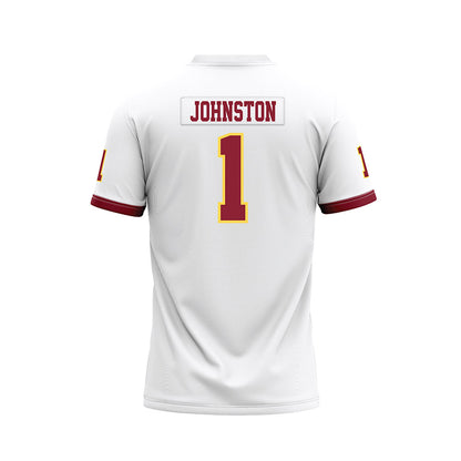 NSU - NCAA Football : Kiyon Johnston - White Premium Football Jersey-1