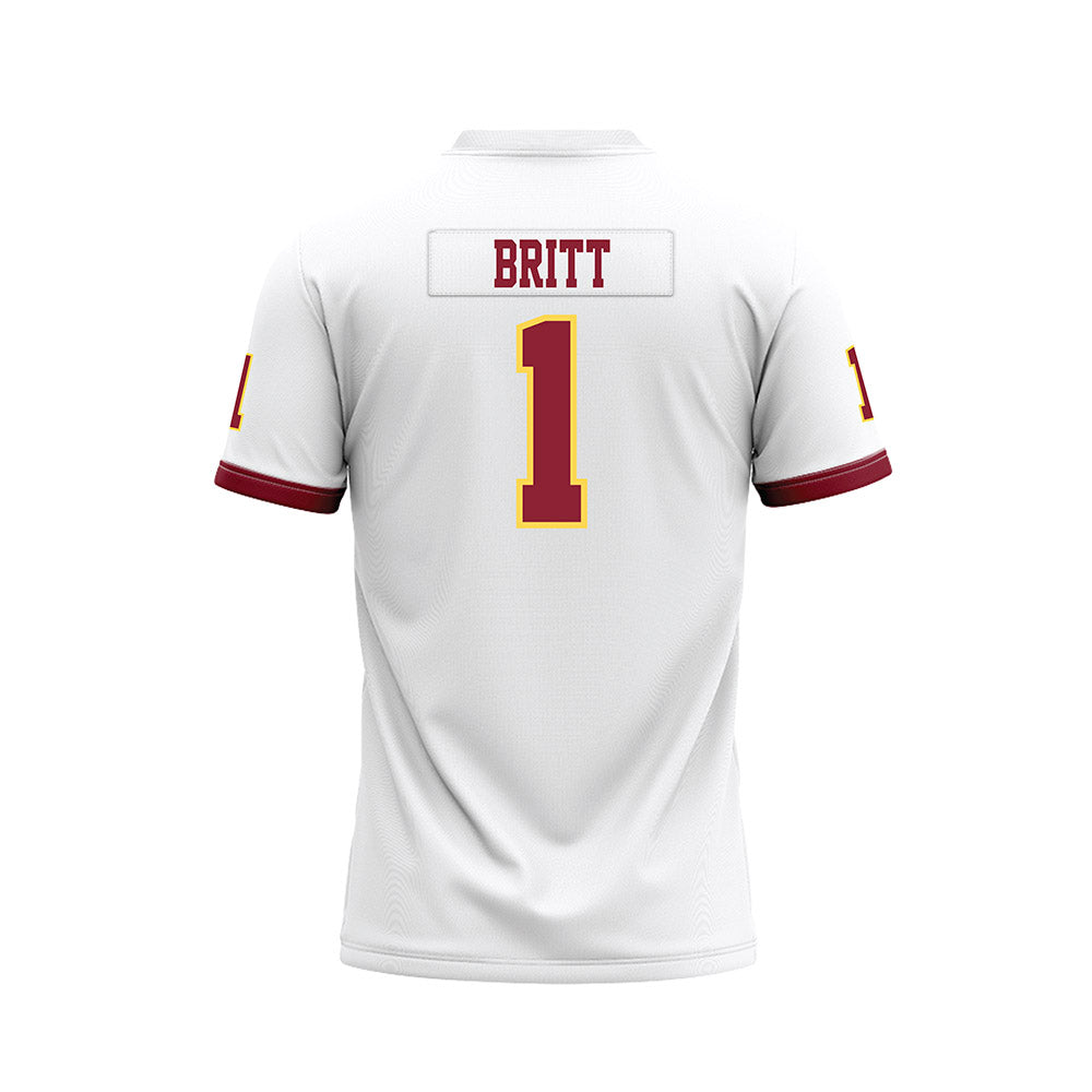 NSU - NCAA Football : Daniel Britt - White Premium Football Jersey-1