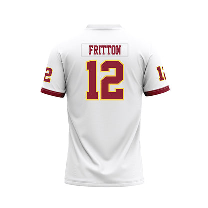 NSU - NCAA Football : Collin Fritton - White Premium Football Jersey-1