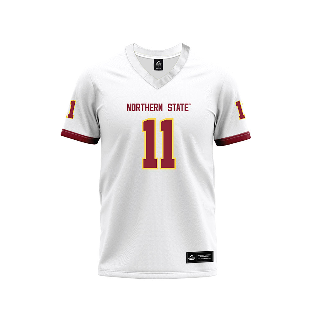 NSU - NCAA Football : Kiyon Johnston - White Premium Football Jersey-0