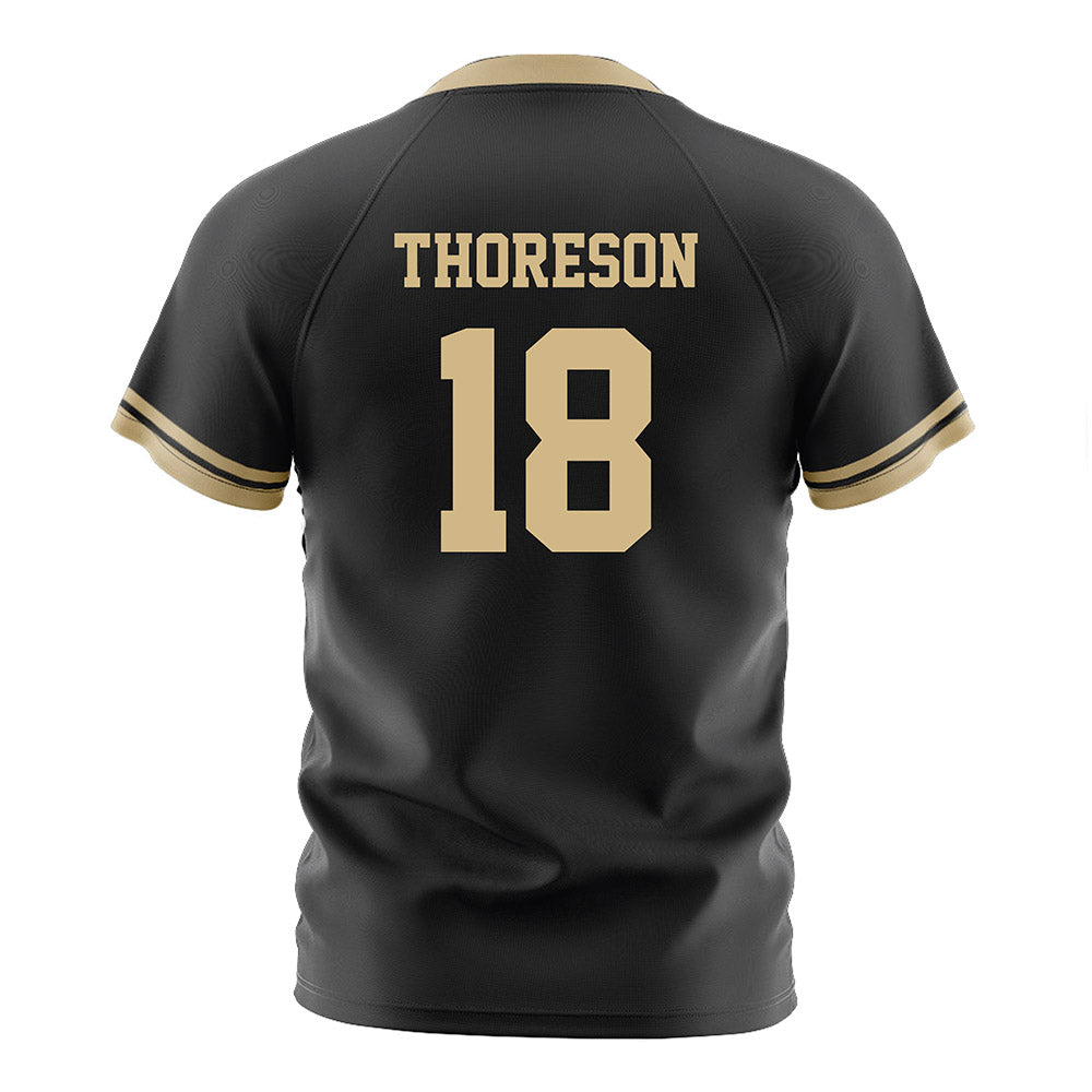 Purdue - NCAA Women's Soccer : Angelina Thoreson - Black Soccer Jersey-1