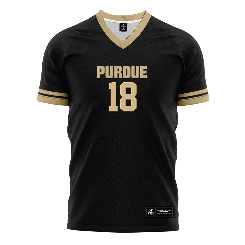 Purdue - NCAA Women's Soccer : Angelina Thoreson - Black Soccer Jersey-0