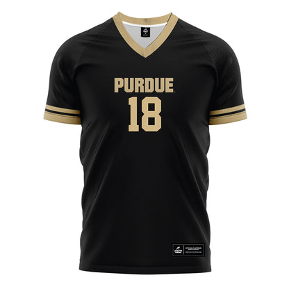 Purdue - NCAA Women's Soccer : Angelina Thoreson - Black Soccer Jersey-0