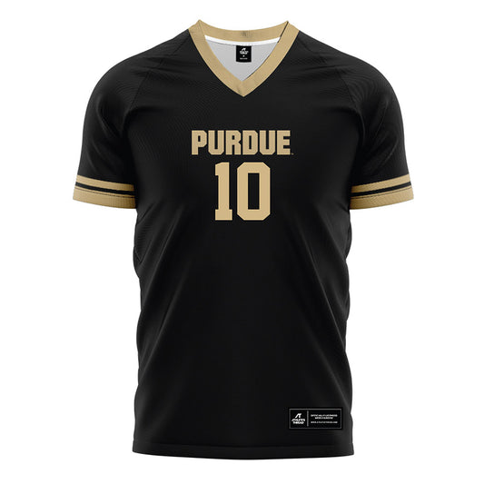Purdue - NCAA Women's Soccer : Chiara Singarella - Black Soccer Jersey-0