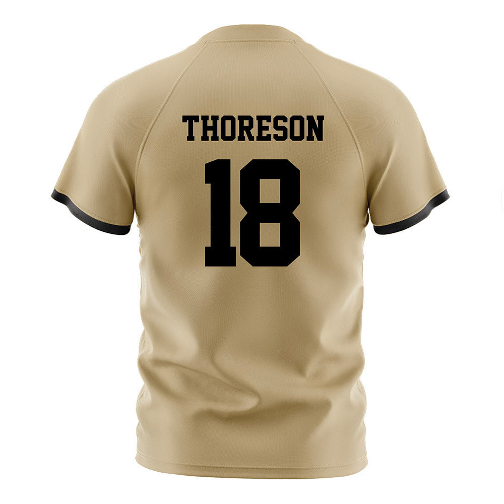 Purdue - NCAA Women's Soccer : Angelina Thoreson - Gold Soccer Jersey-1