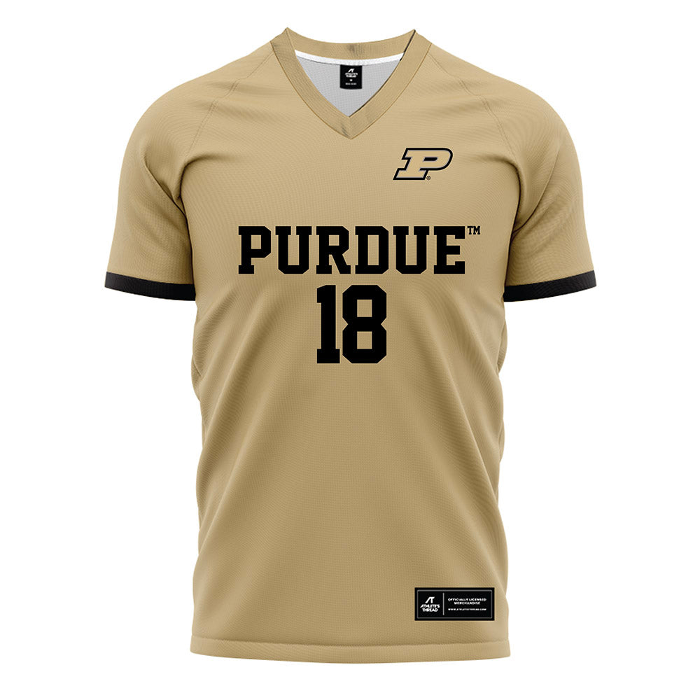 Purdue - NCAA Women's Soccer : Angelina Thoreson - Gold Soccer Jersey-0