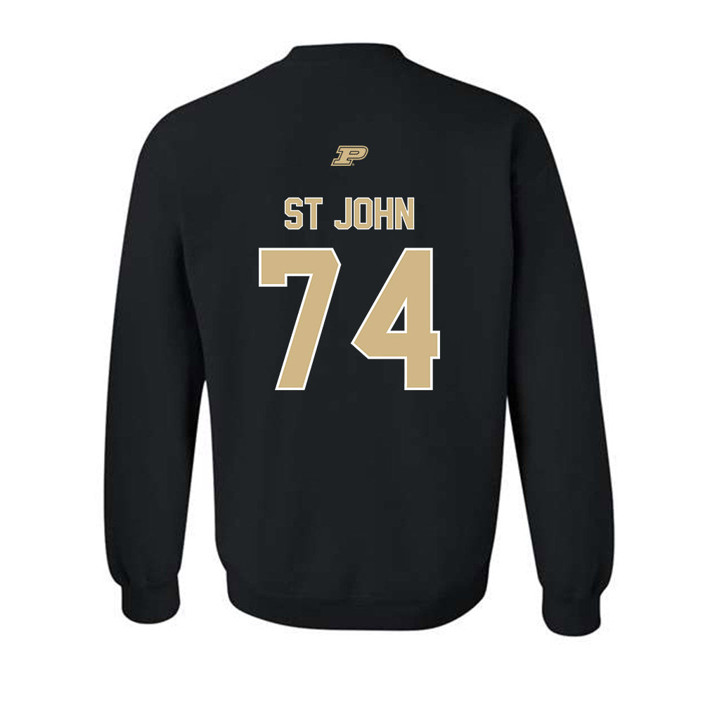 Purdue - NCAA Football : Jalen St John - Sports Shersey Crewneck Sweatshirt-1