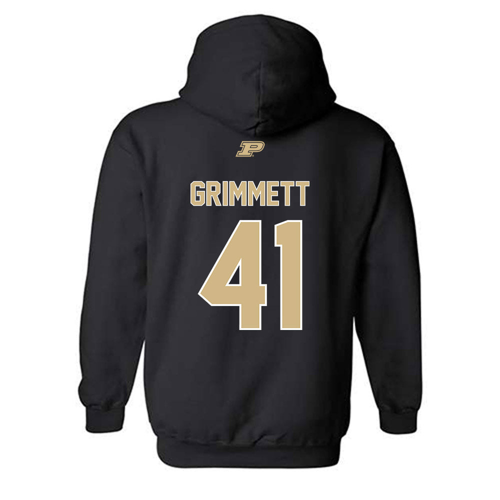 Purdue - NCAA Football : Jon Grimmett - Sports Shersey Hooded Sweatshirt-1