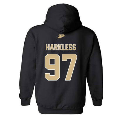 Purdue - NCAA Football : Jamarrion Harkless - Sports Shersey Hooded Sweatshirt