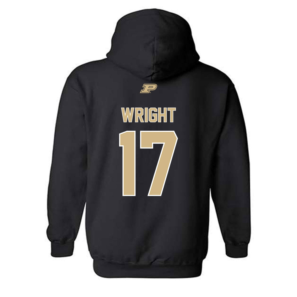Purdue - NCAA Football : Traveon Wright - Sports Shersey Hooded Sweatshirt-1