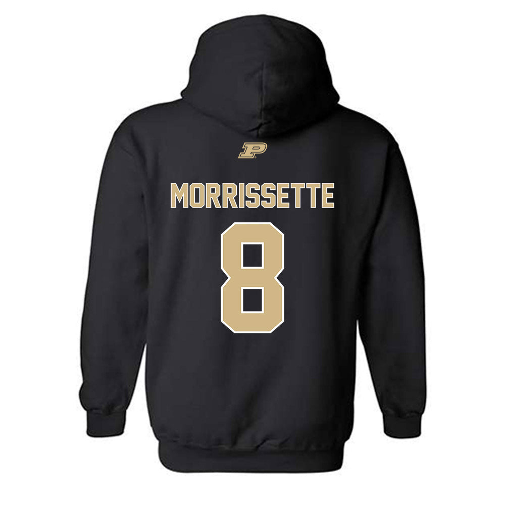 Purdue - NCAA Football : De'Nylon Morrissette - Sports Shersey Hooded Sweatshirt-1