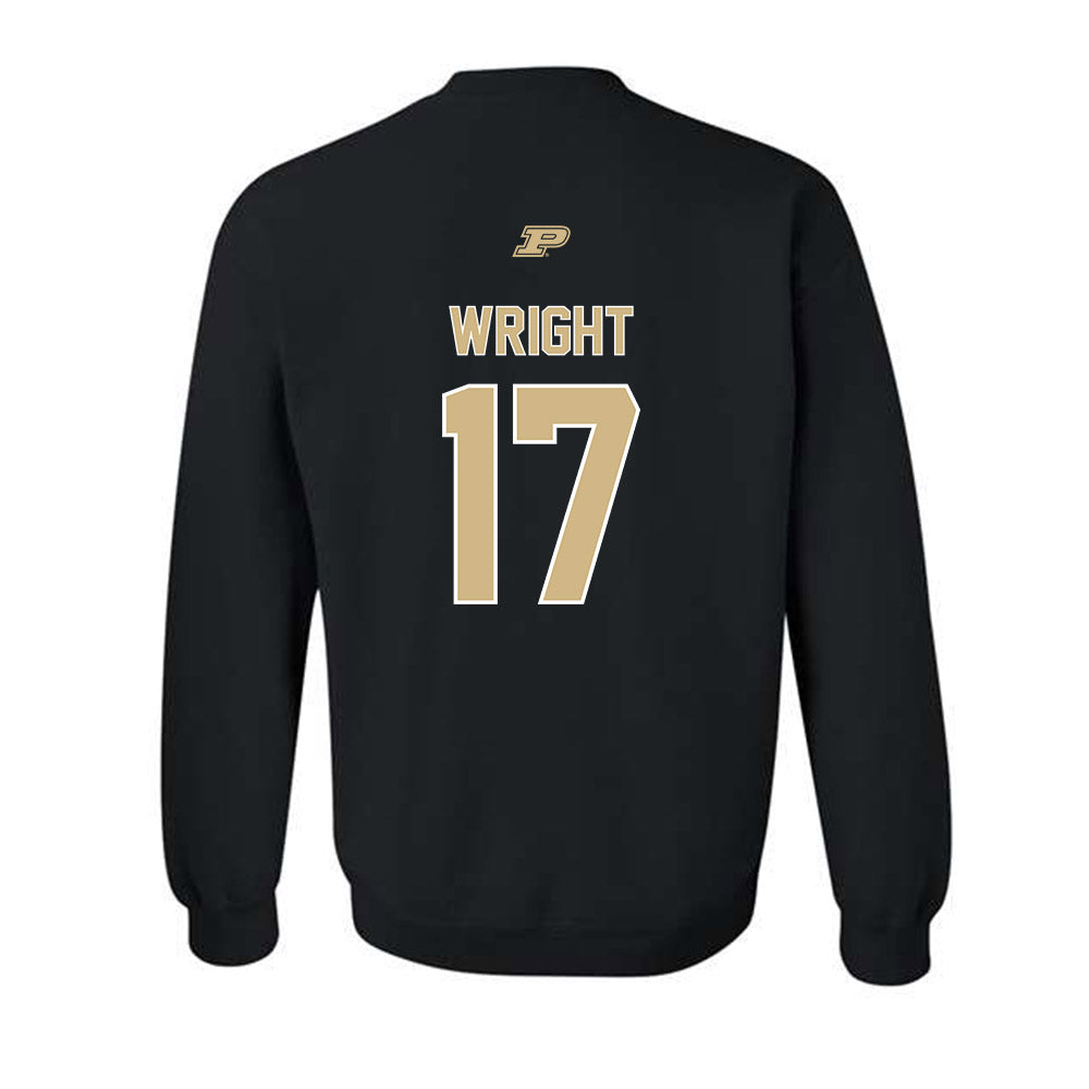 Purdue - NCAA Football : Traveon Wright - Sports Shersey Crewneck Sweatshirt-1