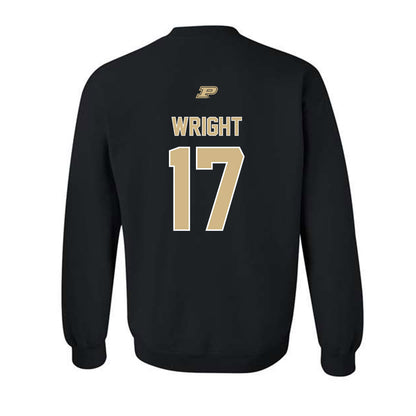 Purdue - NCAA Football : Traveon Wright - Sports Shersey Crewneck Sweatshirt-1