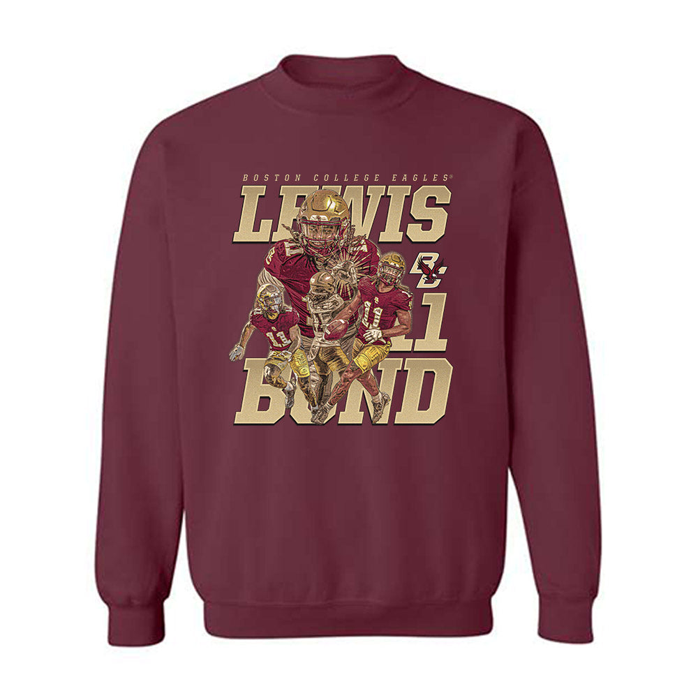 Boston College - NCAA Football : Lewis Bond - Crewneck Sweatshirt Player Collage