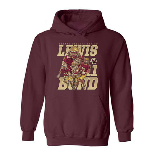 Boston College - NCAA Football : Lewis Bond - Hooded Sweatshirt Player Collage