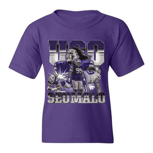 Kansas State - NCAA Football : Uso Seumalo - Player Collage Youth T-Shirt