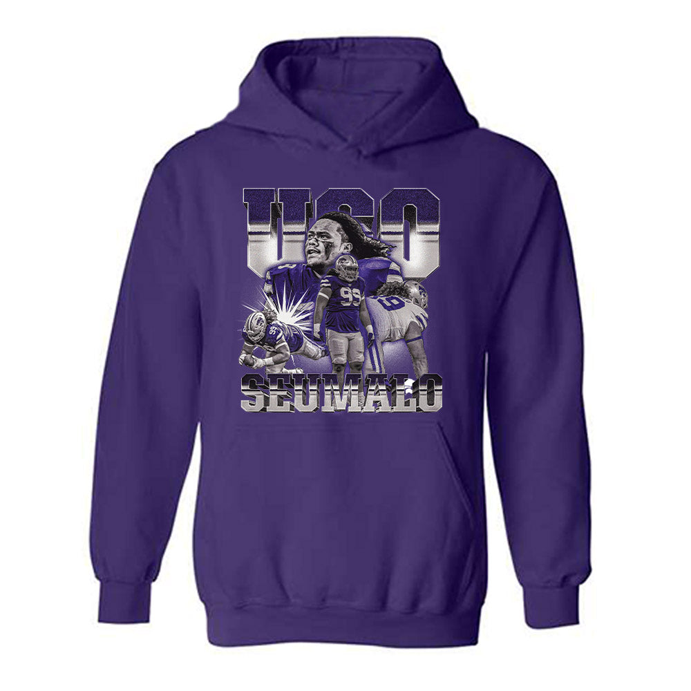 Kansas State - NCAA Football : Uso Seumalo - Player Collage Hooded Sweatshirt