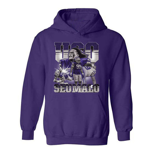 Kansas State - NCAA Football : Uso Seumalo - Player Collage Hooded Sweatshirt