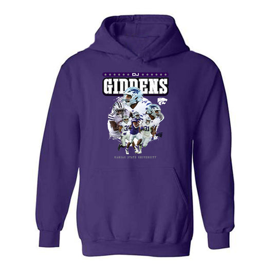 Kansas State - NCAA Football : DJ Giddens - Player Collage Hooded Sweatshirt