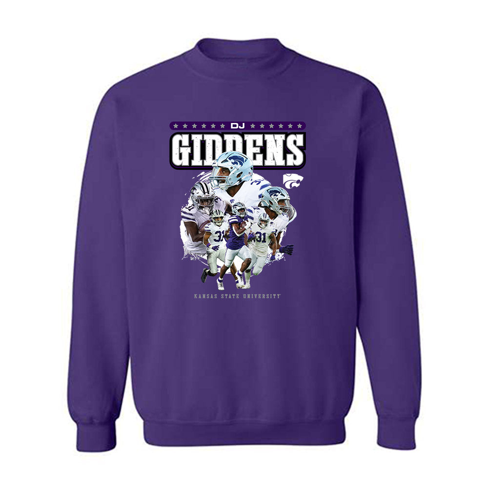 Kansas State - NCAA Football : DJ Giddens - Player Collage Crewneck Sweatshirt